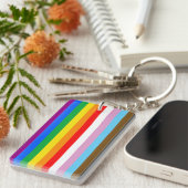 LGBTQ+ 包括的プライドフラグ キーホルダー (正面右)