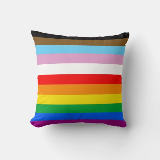 LGBTQ+ 包括的プライドフラグ クッション (正面)