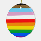 LGBTQ+ 包括的プライドフラグ セラミックオーナメント (左)