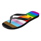LGBTQ+ 包括的プライドフラグ ビーチサンダル (アングル)