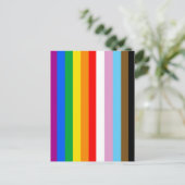 LGBTQ+ 包括的プライドフラグ ポストカード (スタンド正面)
