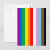 LGBTQ+ 包括的プライドフラグ ポストカード (正面/裏面)