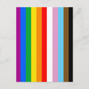 LGBTQ+ 包括的プライドフラグ ポストカード
