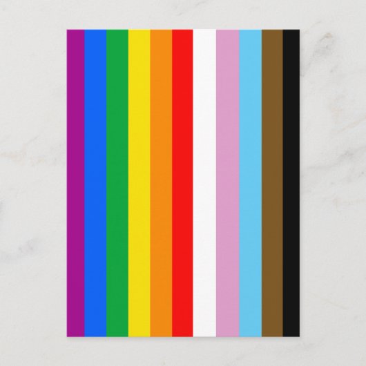 LGBTQ+ 包括的プライドフラグ ポストカード (正面)