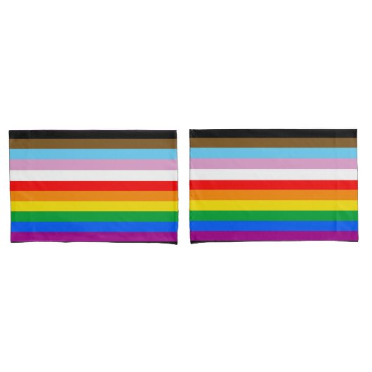 LGBTQ+ 包括的プライドフラグ 枕カバー (フロントセット)