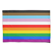 LGBTQ+ 包括的プライドフラグ 枕カバー (正面左)