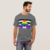 LGBTQ+同盟国フラグ Tシャツ (正面フル)