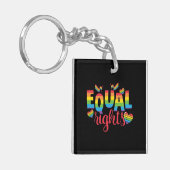 LGBTQ – 同等の権利 – レインボーカラー キーホルダー (正面左)