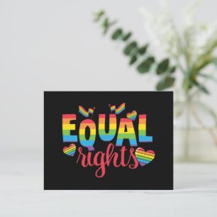 LGBTQ – 同等の権利 – レインボーカラー ポストカード