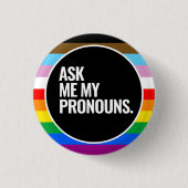 LGBTQ+ 対応プライドフラグ 缶バッジ (正面)