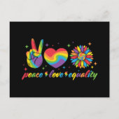 LGBTQ – 平和、愛、平等 ポストカード (正面)