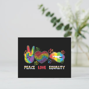 LGBTQ – 平和、愛、平等 – 虹の色 ポストカード