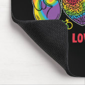 LGBTQ – 平和、愛、平等 – 虹の色 マウスパッド (コーナー)