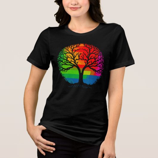 LGBTQ+ 平等樹 トライブレンドＴシャツ (正面)
