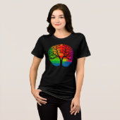 LGBTQ+ 平等樹 トライブレンドＴシャツ (正面全面)
