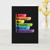 LGBTQ:性を不寛容にやめする カード (黄色い花)