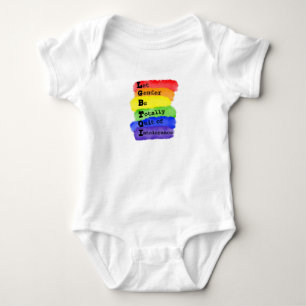 LGBTQ：性を不寛容にやめする ベビーボディスーツ