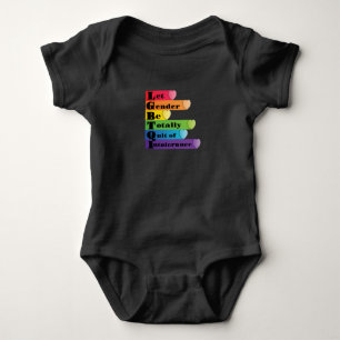 LGBTQ -性を不寛容やめにする ベビーボディスーツ