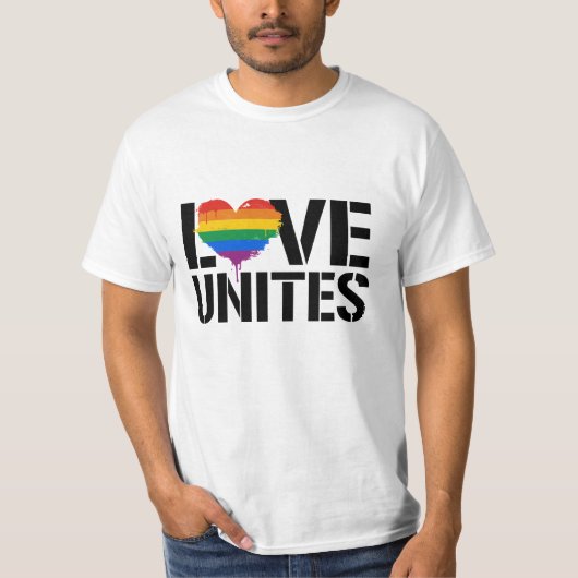 LGBTQ 愛はひとつ Tシャツ (正面)