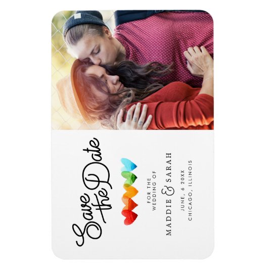 LGBTQ – 日付スクリプトを写真で保存 マグネット (縦)