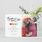 LGBTQ -日付スクリプトを写真と共に保存 セーブザデート (スタンド正面)