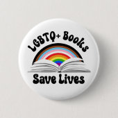 LGBTQ+本の生救活 缶バッジ (正面)