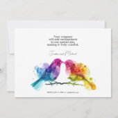 LGBTQ+水平レインボーロブバード 招待状 (裏面)