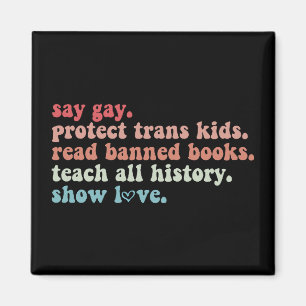 LGBTQ 禁書を読もう トランスジェンダーの子供たちを守ろう マグネット