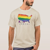 LGBTQ+米国誇りを持ったAF Tシャツ (正面)