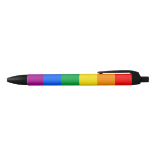 LGBTQ+虹のプライド旗 黒ボールペン