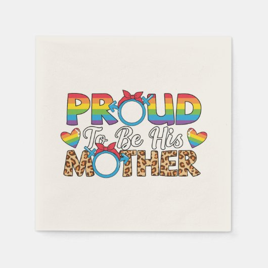 LGBTQ -誇りを持った母親になる スタンダードカクテルナプキン (正面)