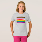 LGBTQ+進捗フラグのストライプ Tシャツ (正面フル)