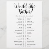 LGBTQ 2サイドモダンブライダルシャワーゲーム チラシ (裏面)