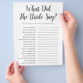 LGBTQ 2サイドモダンブライダルシャワーゲーム チラシ (手)