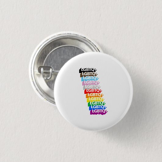 LGBTQ 3Dデザイン 缶バッジ (正面&裏面)