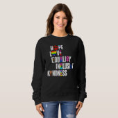 LGBTQ Ally Disable Hope Love Equality Inclusion Ki スウェットシャツ (正面フル)