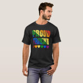 Lgbtq Ally Friend 誇りを持った Family Support Lgbt Tシャツ (正面フル)