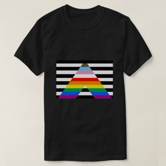 LGBTQ+ Ally Progress Pride Flag Tank Top Tシャツ (デザイン正面)