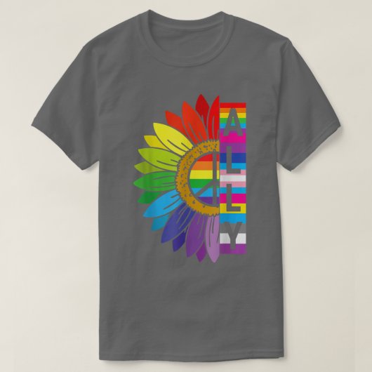 LGBTQ Ally Shirt forゲイプライドメンズ・ウィメンズ・チルドレン Tシャツ (デザイン正面)