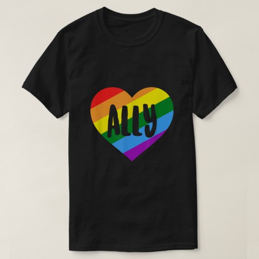 LGBTQ Ally  Tシャツ (デザイン正面)