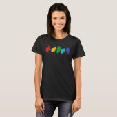 LGBTQ ASL認識度ハンドサイン言語聴覚障害者プライド Tシャツ (正面フル)