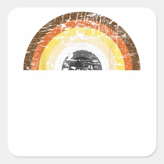 LGBTQ Bearゲイプライド月 – サークルゲイBear スクエアシール (正面)