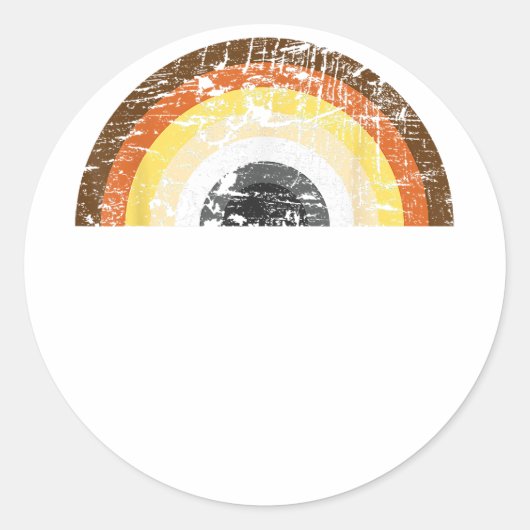 LGBTQ Bearゲイプライド月 – サークルゲイBear ラウンドシール (正面)