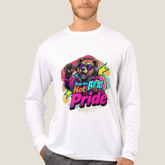 LGBTQ BearDJ VintageVibes トライブレンドTシャツ (正面)