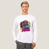 LGBTQ BearDJ VintageVibes トライブレンドTシャツ (正面全体)