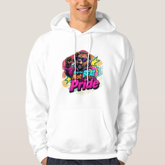 LGBTQ BearDJ VintageVibes パーカ (正面)