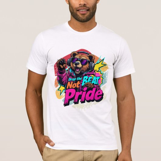 LGBTQ BearDJ VintageVibes Tシャツ (正面)