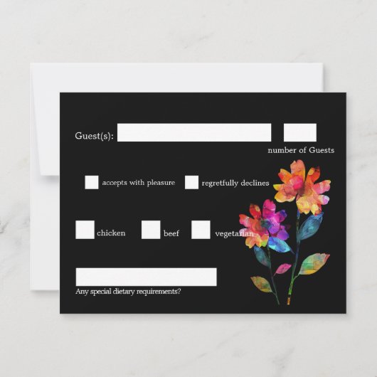 🌈 LGBTQ Budget Dietary choice  Petals & Pride  出欠カード (裏面)