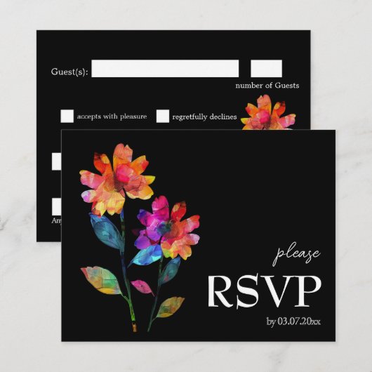 🌈 LGBTQ Budget Dietary choice  Petals & Pride  出欠カード (正面/裏面)