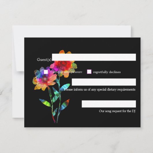 🌈 LGBTQ Budget  Petals & Pride  出欠カード (裏面)